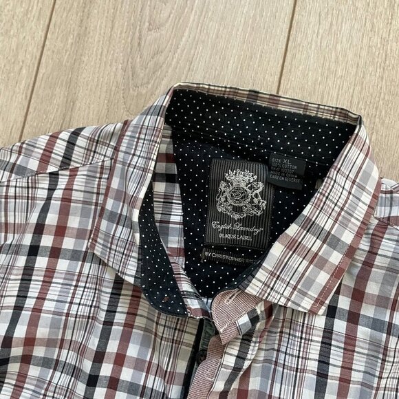 English Laundry Men's Blaque Label Button-Up Shirt Pockets PlaidLarge - Picture 6 of 10